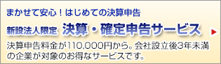 新設法人限定決算・確定申告サービス